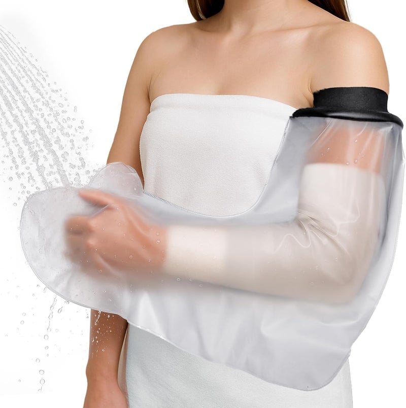 FIGHTECH Waterproof Arm Cast Cover for Shower – Adult Reusable Cast Protector for Broken Arm, Hand, Elbow – Watertight Seal to Keep Bandage or Wound Dry – Latex-Free Soft Cover for Surgery or Injury - Image 1
